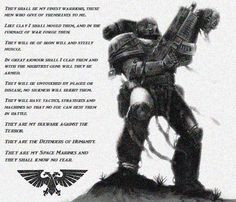 Warhammer 40K - Space Marine Quote space marin, quot