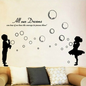 ... film Blowing bubbles Wall Stickers Decals Wallpaper Decoration