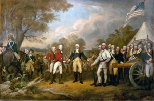 Surrender of General Burgoyne , by John Trumbull, c. 1819