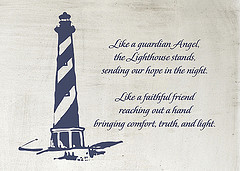 Lighthouse Stamp and Quote (maddieandmarry) Tags: blue light ...