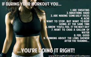 Enough In Your workouts