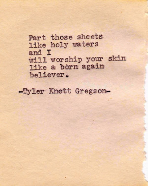 215 Part Those Sheets Like Holy Waters Typewriter Poem