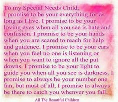 lovely letter to special needs child More