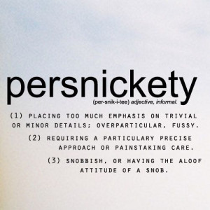 ... emphasis on trivial or minor details; overparticular, fussy #words