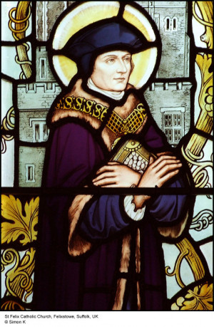 Thomas More Stained Glass Window at St Felix Church, Felixstowe ...