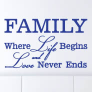 These are the wonderful life and family love quotes wall stickers ...