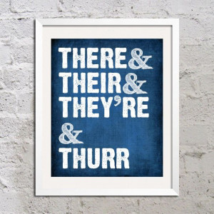 Their They're Thurr Urban Hip Slang Art Print Poster 11x17 Funny Quote ...