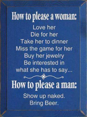 How to please a woman . . . .