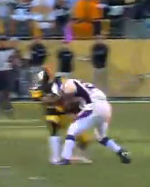 Adrian Peterson runs over William Gay