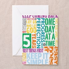 AA Anniversary 5 Years Greeting Cards for