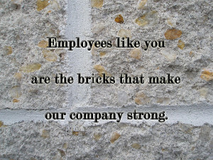 Employee Service Anniversary Thank You Card - Cement Wall Photograph