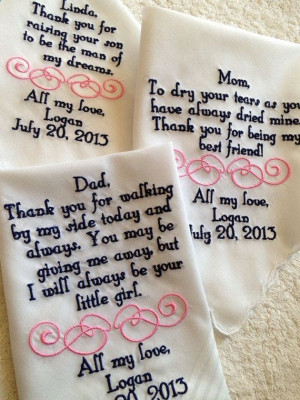 ... made personalized handkerchief hankie gift from bride on Etsy, $89.00