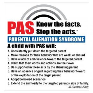 Recognize PAS. These are some of the tell-tale signs. Not that there ...