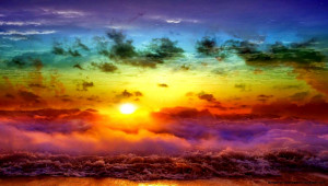 Colorful Sky Sunset Waves Landscape Like Painting HD Wallpapers HD