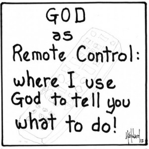 god as remote control cartoon drawing by nakedpastor david hayward