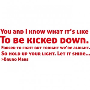 Bruno Mars Lighters Lyric Wall Sticker from £12.99