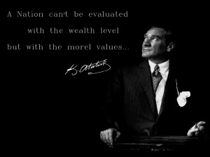 nation can't be evaluated with the wealth level but with the moral ...