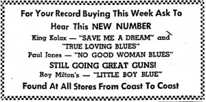 King Kolax on Miltone, advertised in the Los Angeles Sentinel, March ...