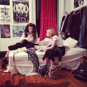 Tavi and Lorde hanging out during their interview. Tavi captioned the ...