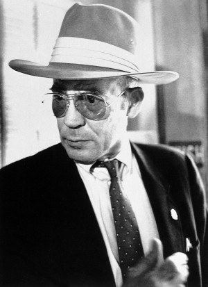 Frank Martin/AP Author Hunter S. Thompson talks to reporters as he ...