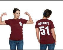 Don Quixote Literary T-Shirt Jersey - Reader - Book Gift - Author ...