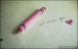 Pink, quotes, i-miss-you, heart, paper