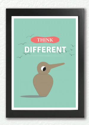 Motivational poster, Think Different' quote print, inspirational quote ...