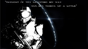 Master Chief and Quote wallpaper