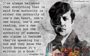 Stephen Fry Claiming Authority