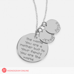 Mother's Quote Necklace Personalized with Kids Names