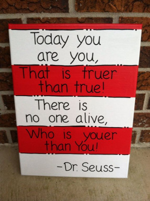 Two Pack Dr Seuss Quotes on Painted Canvas by LeighMarieBoutique