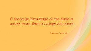thorough knowledge of the Bible... quote wallpaper