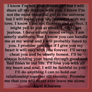 will share all my dreams with you..