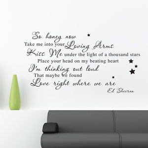 Ed-Sheeran-wall-art-sticker-thinking-out-loud-decal-music-lyric-quote ...