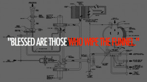 Above: A diagram of a space toilet , with a relevant note on bathroom ...