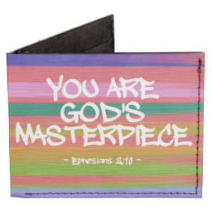 You Are God’s Masterpiece Ephesians Quote Billfold Wallet