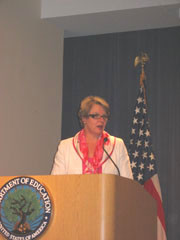 Secretary of the Department of Education, Margaret Spellings