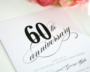 ... Anniversary Invitation - 60th Anniversary - Wedding Anniversary