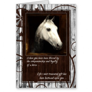 Pet Sympathy Loss of a Horse Card
