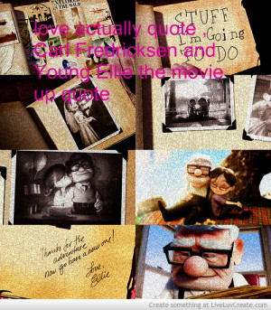 Carl Fredricksen And Young Ellie The Movie Up Love Actually Quote