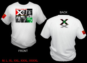 MALCOLM X Graphic White Tee T-Shirt Black History Quality ISLAM Red ...