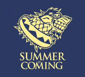 Funny summer is coming card