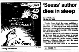 ... -evening-times-newspaper-0926-1991-theodor-geisel-dr.-seuss-obituary