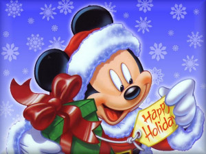 mickey mouse te desea feliz navidad