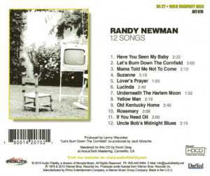 Randy Newman's 1970 masterpiece in an audiophile gold CD version ...