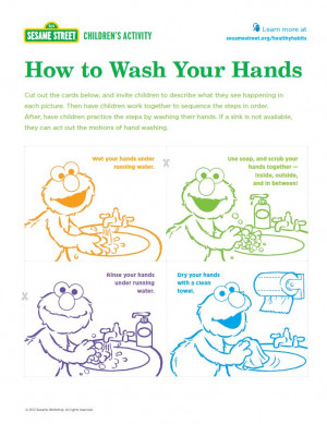 ... wash their hands. Download and print at: www.sesamestreet.org