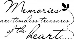 Memories Timeless Heart Decor Cute vinyl wall decal quote sticker ...