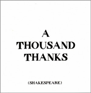 ... shakespeare quote price $ 3 95 cover a thousand thanks shakespeare