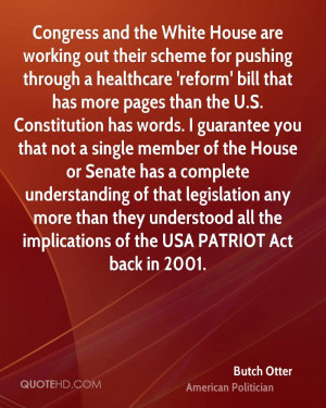 ... understood all the implications of the USA PATRIOT Act back in 2001