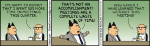 Dilbert Meetings a Waste of Time
